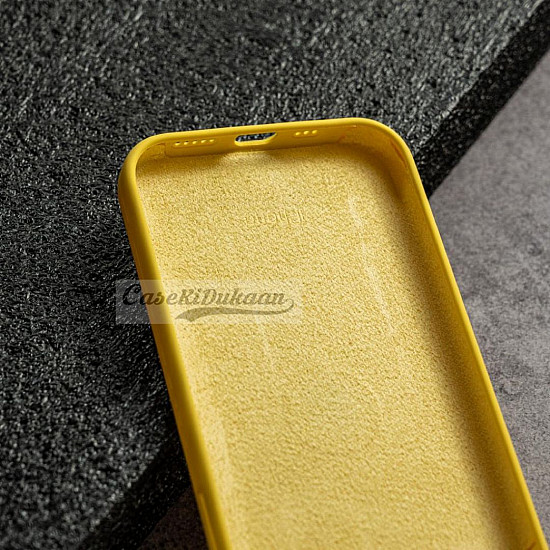 Yellow Silicon Case For iPhone 13