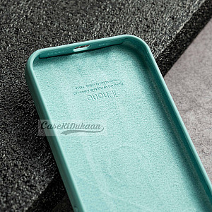 Bluish Green Silicon Case For iPhone 13 Mini