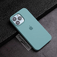 Bluish Green Silicon Case For iPhone 15 Pro