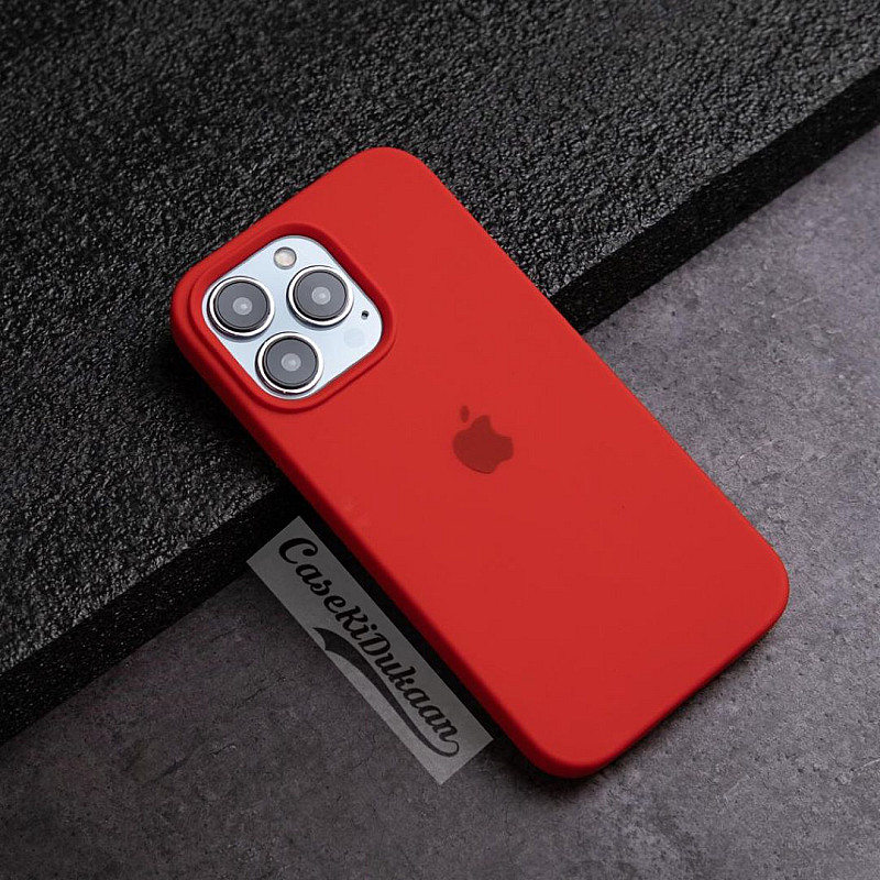 Buy Red Silicon Case For iPhone 14 Pro Max