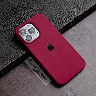 Wine Red Silicon Case For iPhone 14 Pro Max