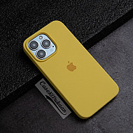 Yellow Silicon Case For iPhone 15 Pro