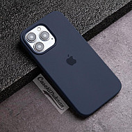 Dark Blue Silicon Case For iPhone 15 Pro