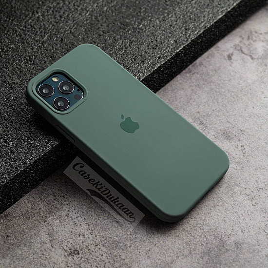 Midnight Green Silicon Case For iPhone 13 Pro Max