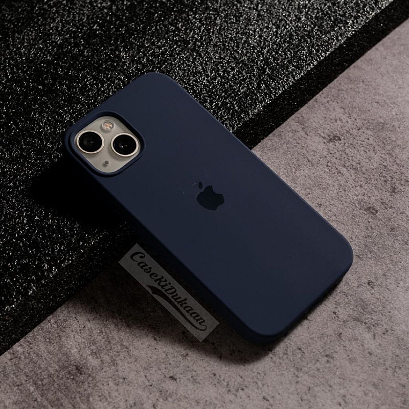 Buy Dark Blue Silicon Case For iPhone 15 - Main Image