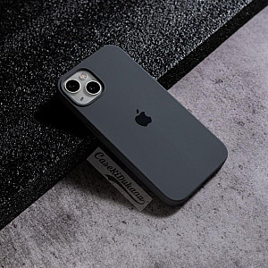 Dark Grey Silicon Case For iPhone 16 Plus