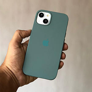 Midnight Green Silicon Case For iPhone 14 Plus