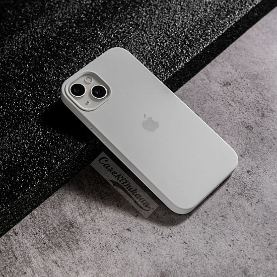 White Silicon Case For iPhone 14