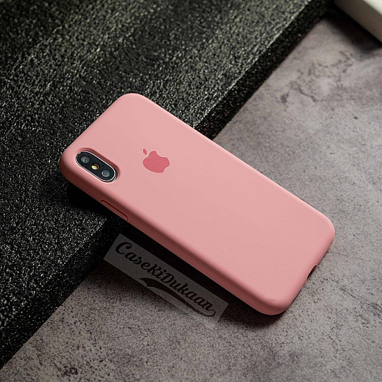 Light Pink Silicon Case For iPhone Xs