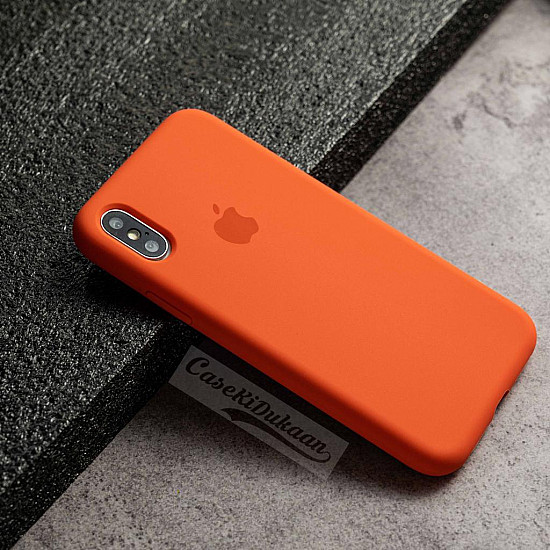 Orange Silicon Case For iPhone X