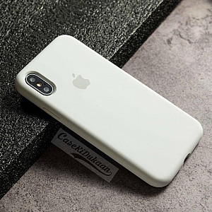 White Silicon Case For iPhone Xs