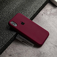 Wine Red Silicon Case For iPhone X