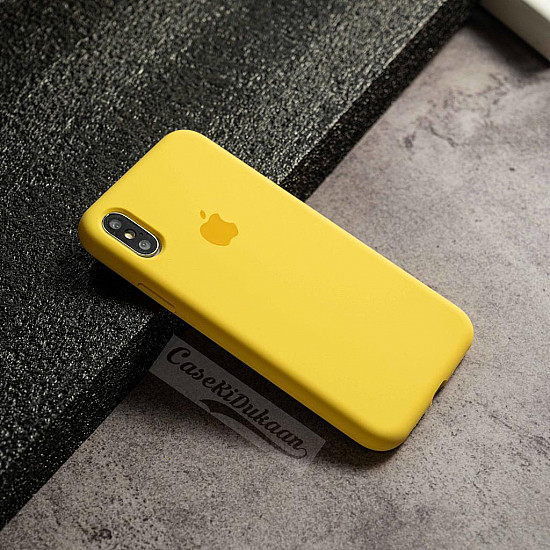 Yellow Silicon Case For iPhone Xs