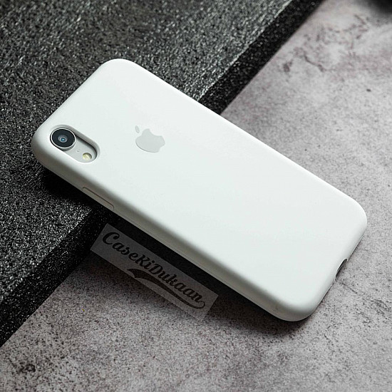 White Silicon Case For iPhone XR