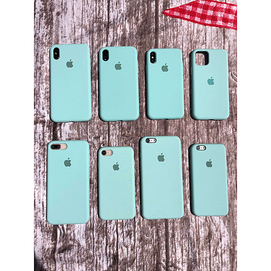 Bluish Green Silicon Case For iPhone 12 / 12 Pro