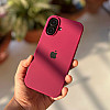 Wine Red Silicon Case For iPhone 16
