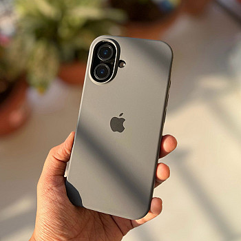 Dark Grey Silicon Case For iPhone 16