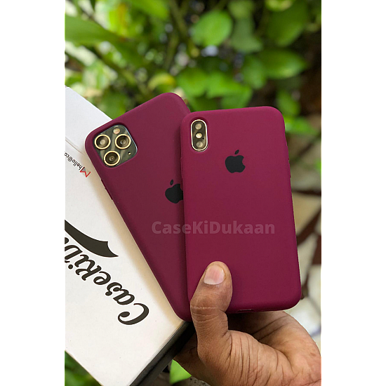 Wine Red Silicon Case For iPhone