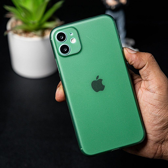 Green Transparent Ultra Thin Case For iPhone 11 