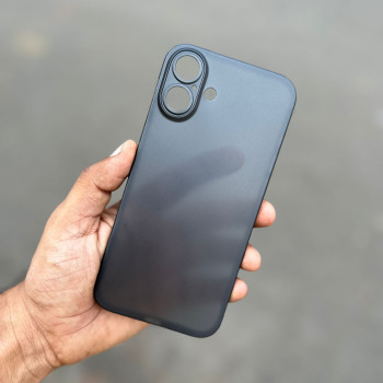 Black Slim Transparent Ultra Thin Case For iPhone 16
