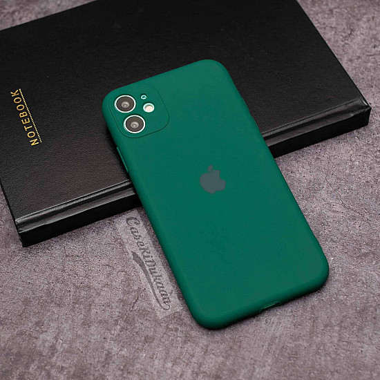 Dark green rubber soft case for iPhone 11