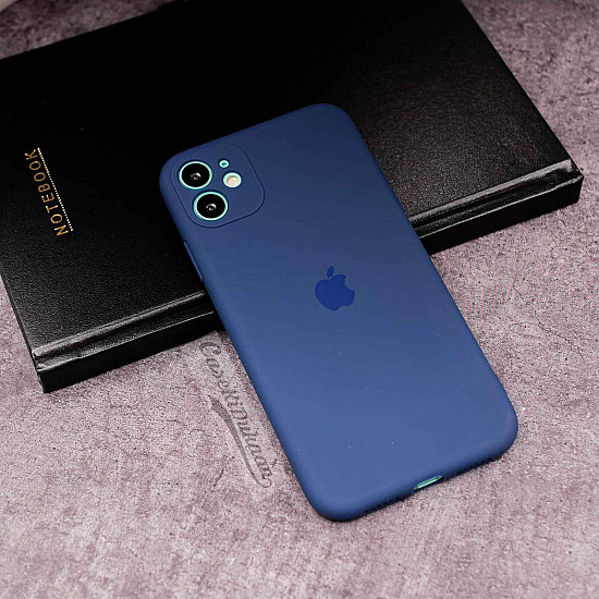 Dark Blue rubber soft case for iPhone 11