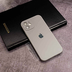 Gray rubber soft case for iPhone 12