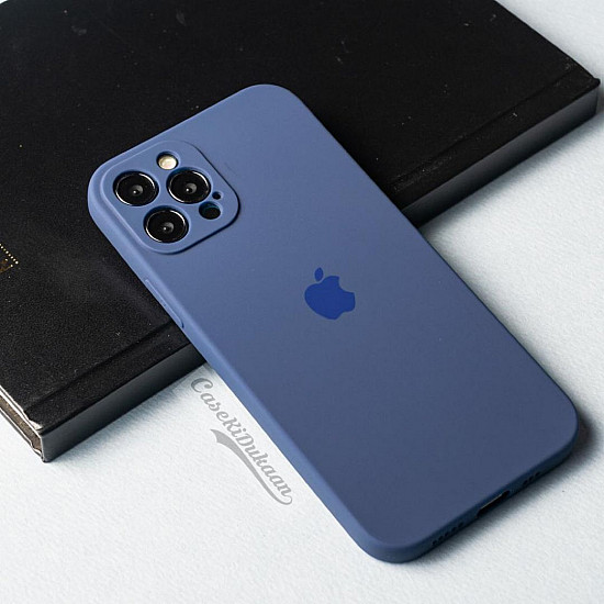 Rubber soft case for iPhone 12 Pro : Dark Blue Color