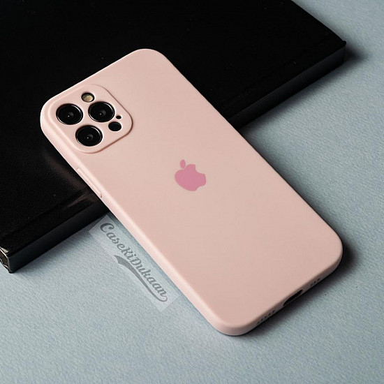 Rubber soft case for iPhone 12 Pro Max : Light Pink Color