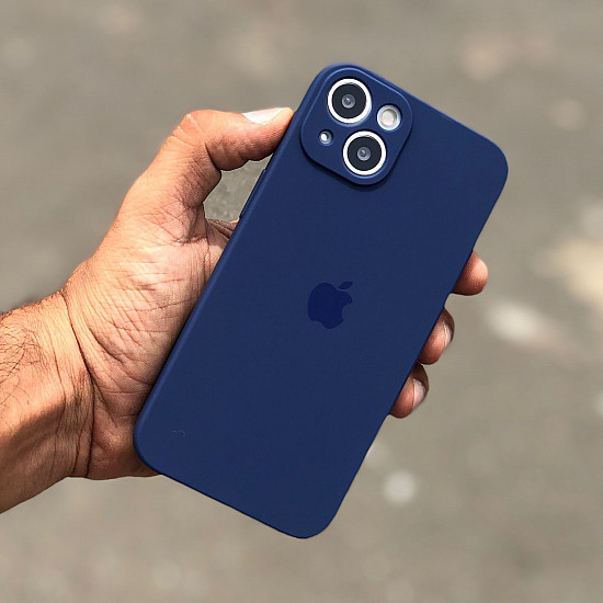 Dark Blue Soft Rubber Case For iPhone 13