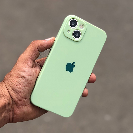 Light Green Soft Rubber Case For iPhone 13
