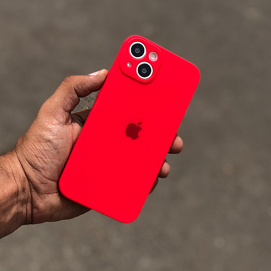 Red Soft Rubber Case For iPhone 13