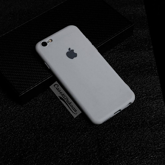 Soft Flexible Rubber Cover For iPhone 6/6s White Color
