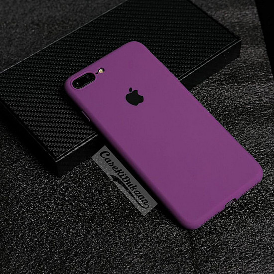 Soft Flexible Rubber Case For iPhone 7 Plus / iPhone 8 Plus Purple