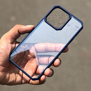 Dark Blue Bumper Shockproof Case For iPhone 13
