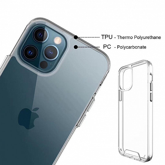 Hybrid Transparent Shockproof Case For iPhone 14 Plus With Smooth Button Technology