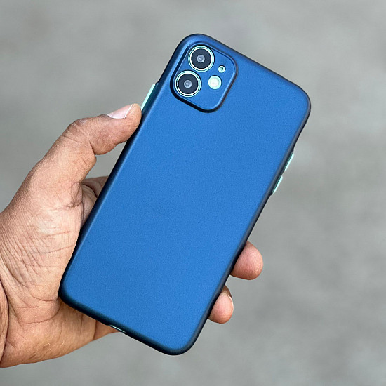 Blue Slim Transparent Ultra Thin Case For iPhone 11