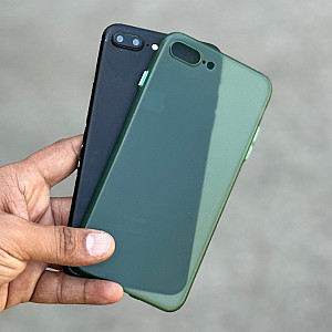 Bottle Green Slim Transparent Ultra Thin Case For iPhone 8 Plus