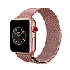 CaseKiDukaan Stainless Steel Milanese Loop Strap with Magnetic Lock Buckle Wrist Band for Apple Watch Series Se/7/6/5/4/3/2/1 - Rose Gold