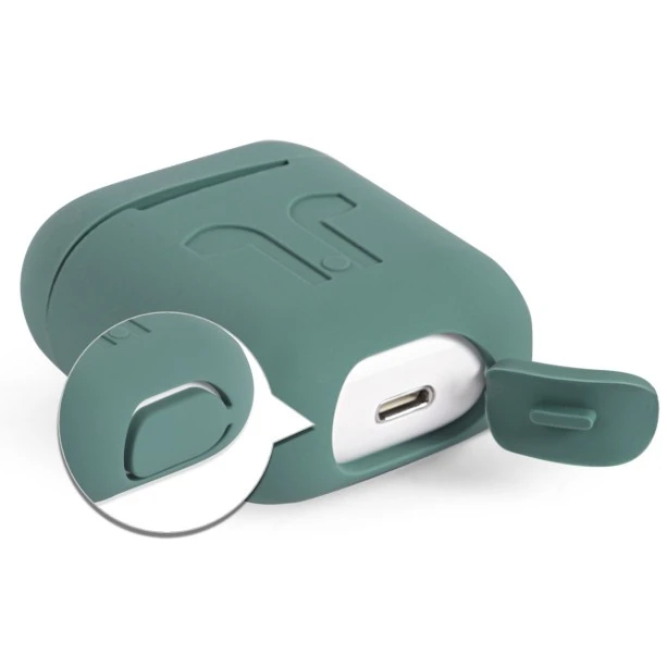 Soft Silicon Protective Carrying Case / Cover For Apple Airpods 3 Headsets -  Midnight Green 