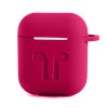 Soft Silicon Protective Carrying Case / Cover For Apple Airpods Headsets -  Rich Rouge