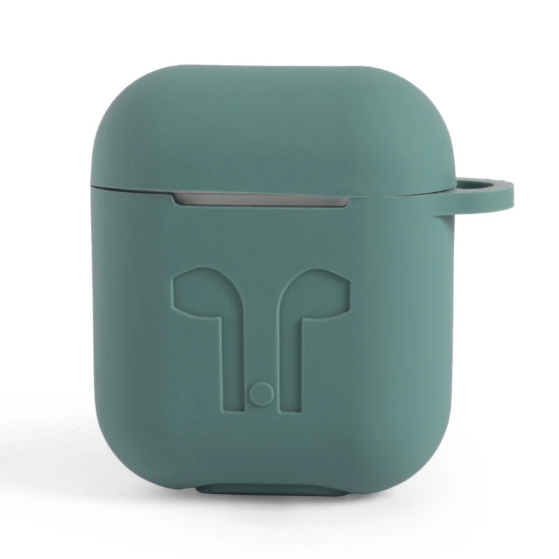 Soft Silicon Protective Carrying Case / Cover For Apple Airpods 3 Headsets -  Midnight Green 