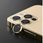 Metal Ring Camera Lens Screen Protector Tempered Glass for iPhone Gold - Set of 2/3