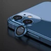 Metal Ring Camera Lens Screen Protector Tempered Glass for iPhone Blue - Set of 2/3