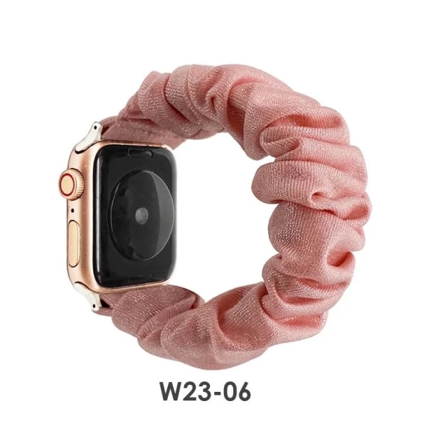 iWatch Strap For Girls Scrunchies Band Compatible With Apple Watch Series SE/7/6/5/4/3/2/1 Size (38/40/41mm) Design 104