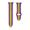 Rainbow Pattern iWatch Silicone Strap Compatible with Watch Series Se/6/5/4/3/2/1 Size: 38mm/40mm/41mm