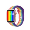 Rainbow Pattern iWatch Silicone Strap Compatible with Watch Series Se/6/5/4/3/2/1 Size: 38mm/40mm/41mm