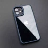 Camera Protection Shockproof Transparent Blue Bumper case For iPhone 13