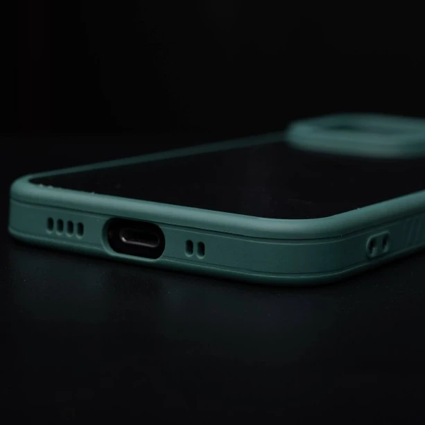 Camera Protection Shockproof Transparent Green Bumper case For iPhone 13 Pro