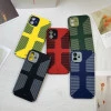 Dual Color Camera Protection Shockproof Stripe Case For iPhone : Black